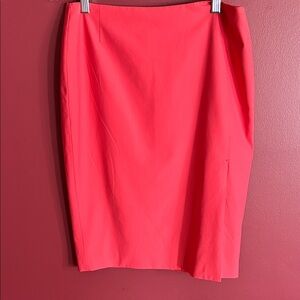 Elegant Coral Pencil Skirt